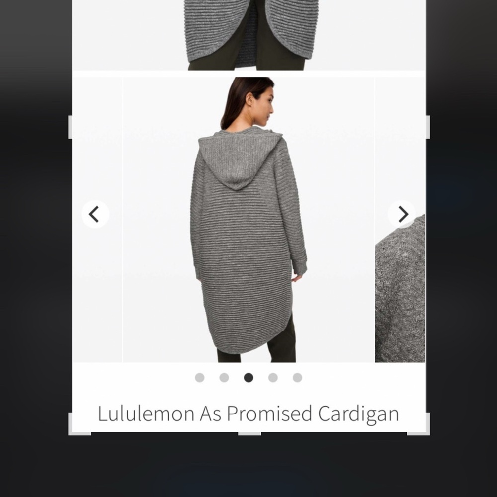 Lululemon As Promised Elegant Heather Gray Hooded Cardigan Medium - Picture 3 of 10